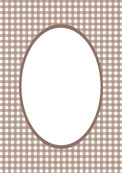 Gingham Picture Frame Mat Board