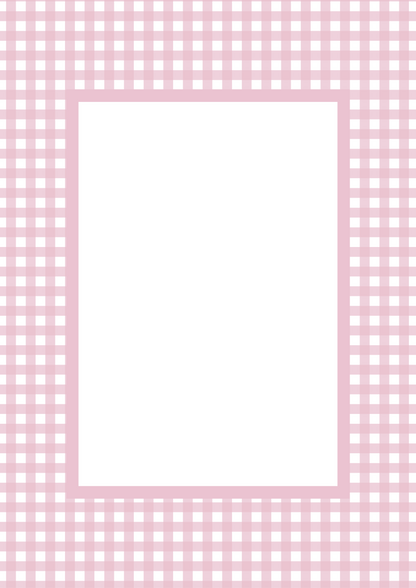 Gingham Picture Frame Mat Board