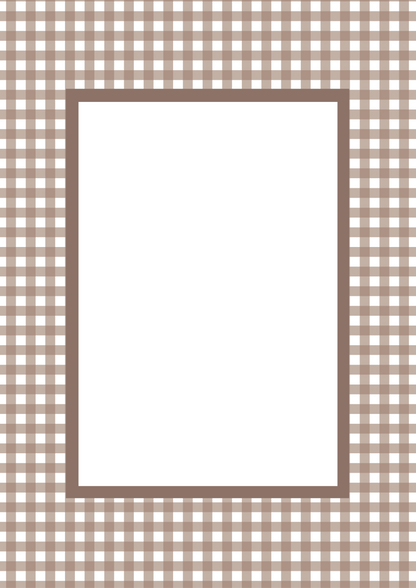 Gingham Picture Frame Mat Board