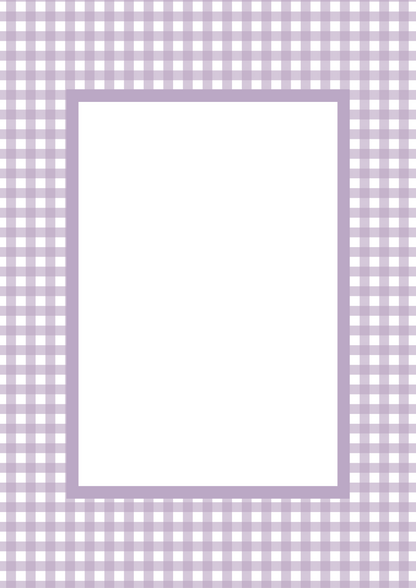 Gingham Picture Frame Mat Board