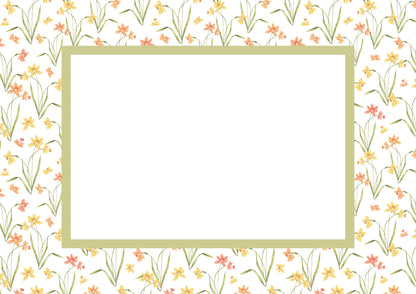 Floral Picture Frame Mat Board