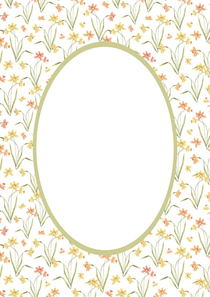 Floral Picture Frame Mat Board