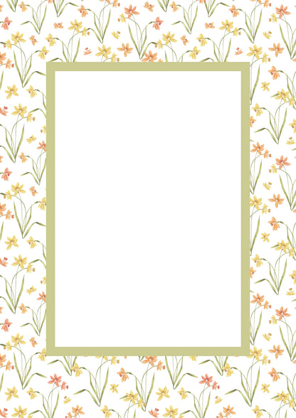 Floral Picture Frame Mat Board