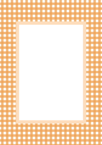 Gingham Picture Frame Mat Board