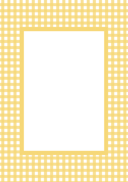 Gingham Picture Frame Mat Board